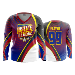 FD Womens V-Neck Longsleeve JUSTICE-LEAGUE