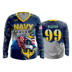 2162 FD Womens V-Neck Longsleeve NAVY-PRIDE
