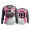 2159 FD Womens V-Neck Longsleeve STRIKE-OUT-CANCER