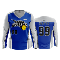 2187 FD Womens V-Neck Longsleeve LADY-BULLETS-ROYAL