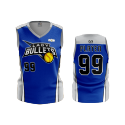 2187 FD Womens V-Neck Sleeveless LADY-BULLETS-ROYAL