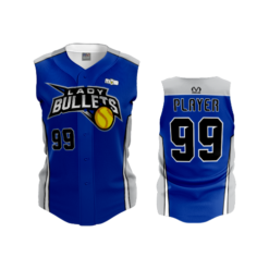 2187 FD ProTek Womens Full Button Down LADY-BULLETS-ROYAL