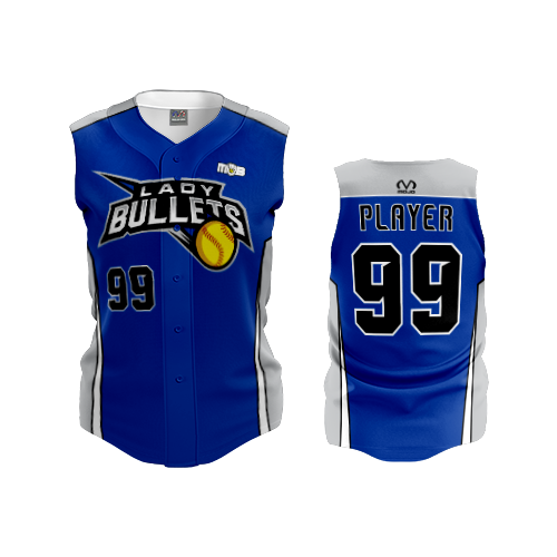 2187 FD ProTek Womens Full Button Down LADY-BULLETS-ROYAL