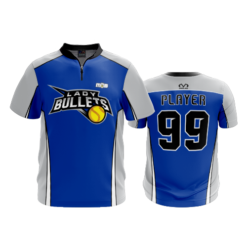 2187 FD Quarter Zip Batting Jacket SS LADY-BULLETS-ROYAL