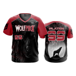 2193 FD Sport V-Neck MENS WOLFPACK-BLACK