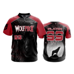 2193 FD Quarter Zip Batting Jacket SS WOLFPACK-BLACK