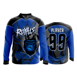 2194 FD Quarter Zip Batting Jacket LS ROYALS