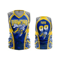 2182 FD Womens V-Neck Sleeveless DIAMOND-JACKETS-ROYAL
