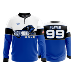 2188 FD Quarter Zip Batting Jacket LS RICHMOND-DALE-ROYAL