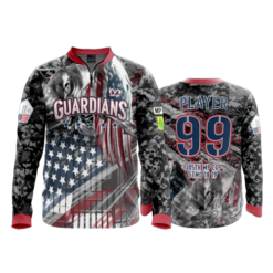 2221 FD Quarter Zip Batting Jacket LS GUARDIANS-BLACK
