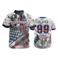 2221 FD Quarter Zip Batting Jacket SS GUARDIANS-WHITE