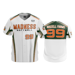 1671 FD ProTek Mens Full Button Down MADNESS-SOFTBALL-UPDATE-FLO INK + $5