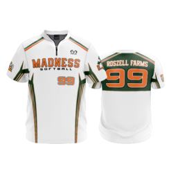 1671 FD Quarter Zip Batting Jacket SS MADNESS-SOFTBALL-UPDATE-FLO INK + $5