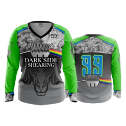 2178 FD Womens V-Neck Longsleeve DARKSIDE-SHEARING