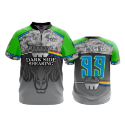 2178 FD Quarter Zip Batting Jacket SS DARKSIDE-SHEARING
