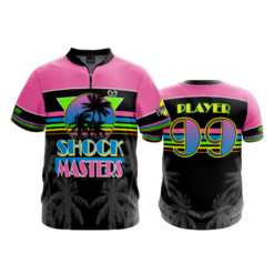 2175 FD Quarter Zip Batting Jacket SS SHOCKMASTERS-FLO-FLO INK + $5