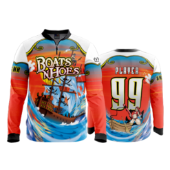 2195 FD Quarter Zip Batting Jacket LS BOATS-N-HOES