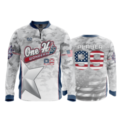 2183 FD Quarter Zip Batting Jacket LS ONE-HIT-WONDERS