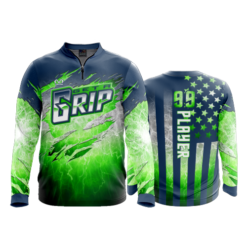 1363 FD Quarter Zip Batting Jacket LS GET-A-GRIP