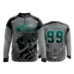 423 FD Quarter Zip Batting Jacket LS WOLVES
