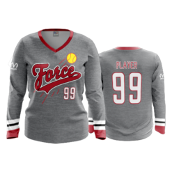 2216 FD Womens V-Neck Longsleeve FORCE-GREY