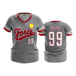2216 FD Womens V-Neck FORCE-GREY