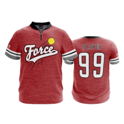 2216 FD Quarter Zip Batting Jacket SS FORCE-RED