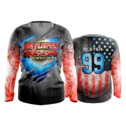2205 FD Womens V-Neck Longsleeve INJURED-RESERVE-BALLERS