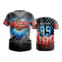 2205 FD Womens V-Neck INJURED-RESERVE-BALLERS