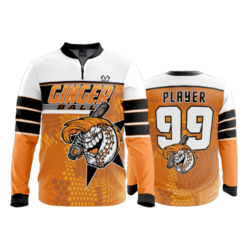 2192 FD Quarter Zip Batting Jacket LS GINGERBALL