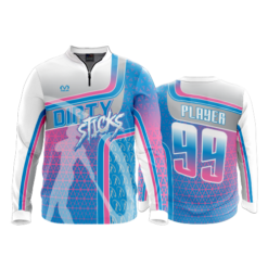2222 FD Quarter Zip Batting Jacket LS DIRTY-STICKS