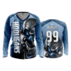 2200 FD Womens V-Neck Longsleeve HOOLLIGANS-BLUE