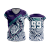 2214 FD Womens V-Neck Capsleeve OHANA-PURPLE-2019