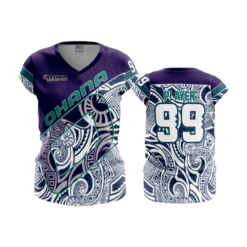 1675 FD Womens V-Neck Capsleeve OHANA-PURPLE-2019