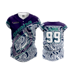 1675 FD ProTek Womens Full Button Down OHANA-PURPLE-2019