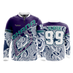 2214 FD Quarter Zip Batting Jacket LS OHANA-PURPLE-2019