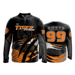 2206 FD Quarter Zip Batting Jacket LS TIGER-FITNESS-BLACK