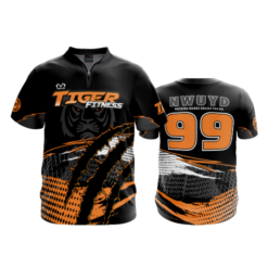 2206 FD Quarter Zip Batting Jacket SS TIGER-FITNESS-BLACK