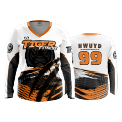 2206 FD Womens V-Neck Longsleeve TIGER-FITNESS-WHITE