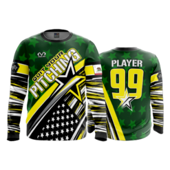 2220 FD Long Sleeve MENS QUIT-YOUR-PITCHING-DK-GREEN