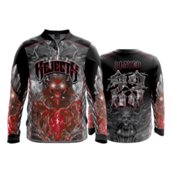 2196 FD Quarter Zip Batting Jacket LS _DEVILS-REJECTS-ADDONS