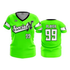 2223 FD Womens V-Neck SPECIAL-K-FLO-GREEN-FLO INK + $5