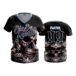 2174 FD Womens V-Neck DIA-DE-MUERTOS