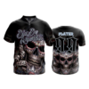 2174 FD Quarter Zip Batting Jacket SS DIA-DE-MUERTOS