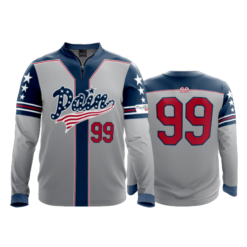 729 FD Quarter Zip Batting Jacket LS MACON-PAIN-GREY
