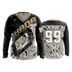 2214 FD Womens V-Neck Longsleeve OHANA-GOLD