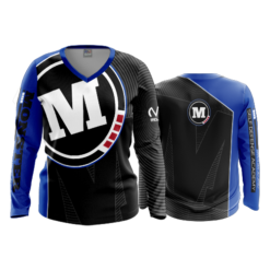 2130 FD Womens V-Neck Longsleeve MONSTER-JUJITSU-BLUE