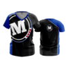 2130 FD Womens V-Neck MONSTER-JUJITSU-BLUE