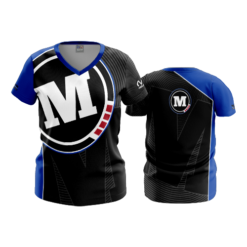 2130 FD Womens V-Neck MONSTER-JUJITSU-BLUE