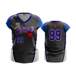 2249 FD Womens V-Neck Capsleeve OHIO-CLASSICS-PURPLE